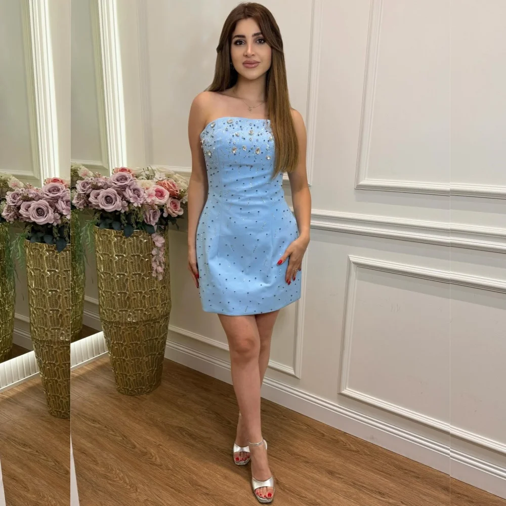 Customized High Quality Jersey Sequined A-line Strapless Knee Length Dresses Bespoke Occasion Exquisite
Customized High Quality Jersey Sequined A-line Strapless Knee Length Dresses Bespoke Occasion Exquisite