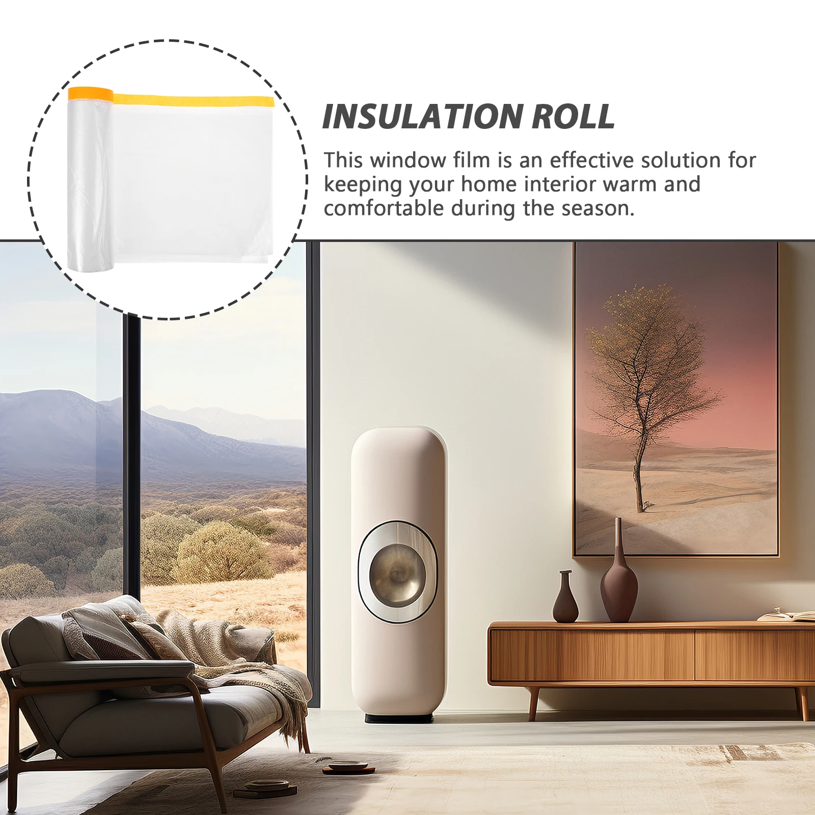 20M Window Insulation Film For Winter Indoor Use Thermal Shrink Wrap Plastic Cover Kit Sealing Insulation Roll Weatherproofing
20M Window Insulation Film For Winter Indoor Use Thermal Shrink Wrap Plastic Cover Kit Sealing Insulation Roll Weatherproofing