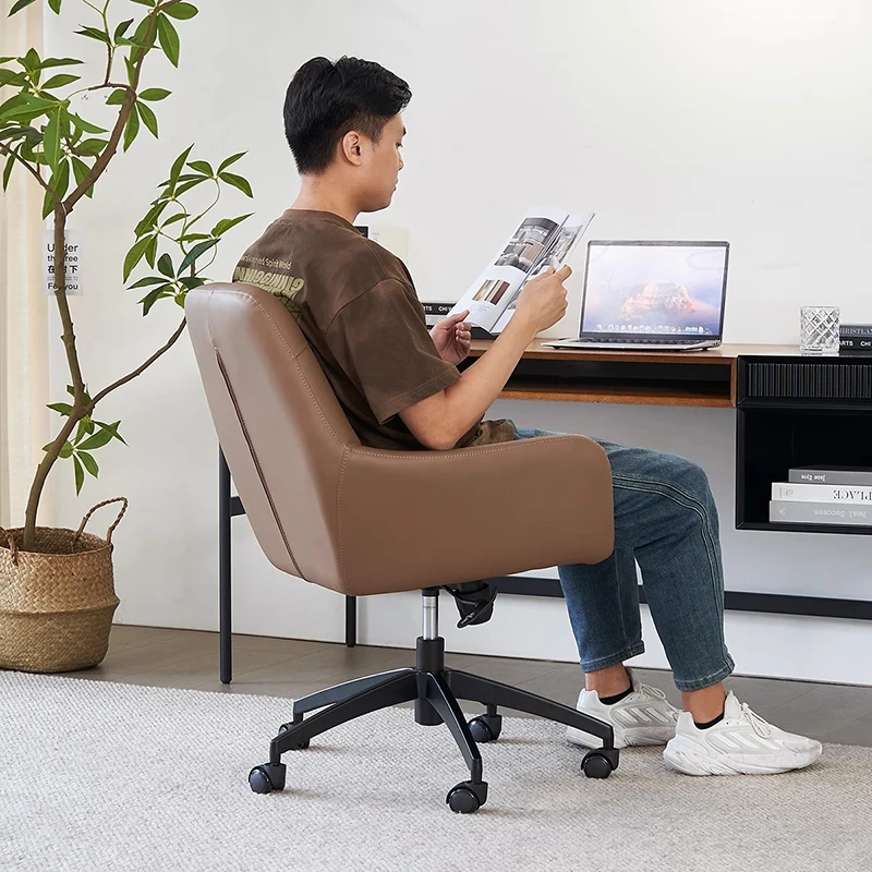 Medieval Leather Chair Computer Seat Home Comfortable Single Italian Designer Chair Light Luxury Study Office Stuhl Furniture
Medieval Leather Chair Computer Seat Home Comfortable Single Italian Designer Chair Light Luxury Study Office Stuhl Furniture
