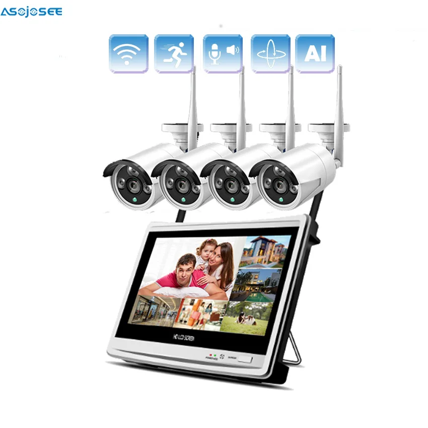 3MP 8CH 12.5 Inch Monitors Wifi NVR Kits 4Pcs 3MP Wi-Fi Outdoor IP Camera CCTV Security System Surveilance Set
3MP 8CH 12.5 Inch Monitors Wifi NVR Kits 4Pcs 3MP Wi-Fi Outdoor IP Camera CCTV Security System Surveilance Set