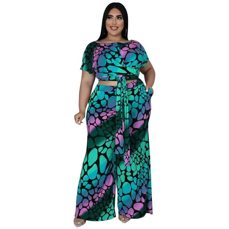 New My955 Large Women's Wear 2025 Summer Printing Knitting Fashion Casual Bandage Two-piece Set
New My955 Large Women's Wear 2025 Summer Printing Knitting Fashion Casual Bandage Two-piece Set