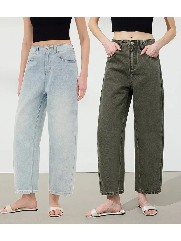 Inyu Women's Cotton Jeans Natural Waist Straight Leg Nine Points Bananas Cool Feeling Spring Summer Casual Pants
Inyu Women's Cotton Jeans Natural Waist Straight Leg Nine Points Bananas Cool Feeling Spring Summer Casual Pants