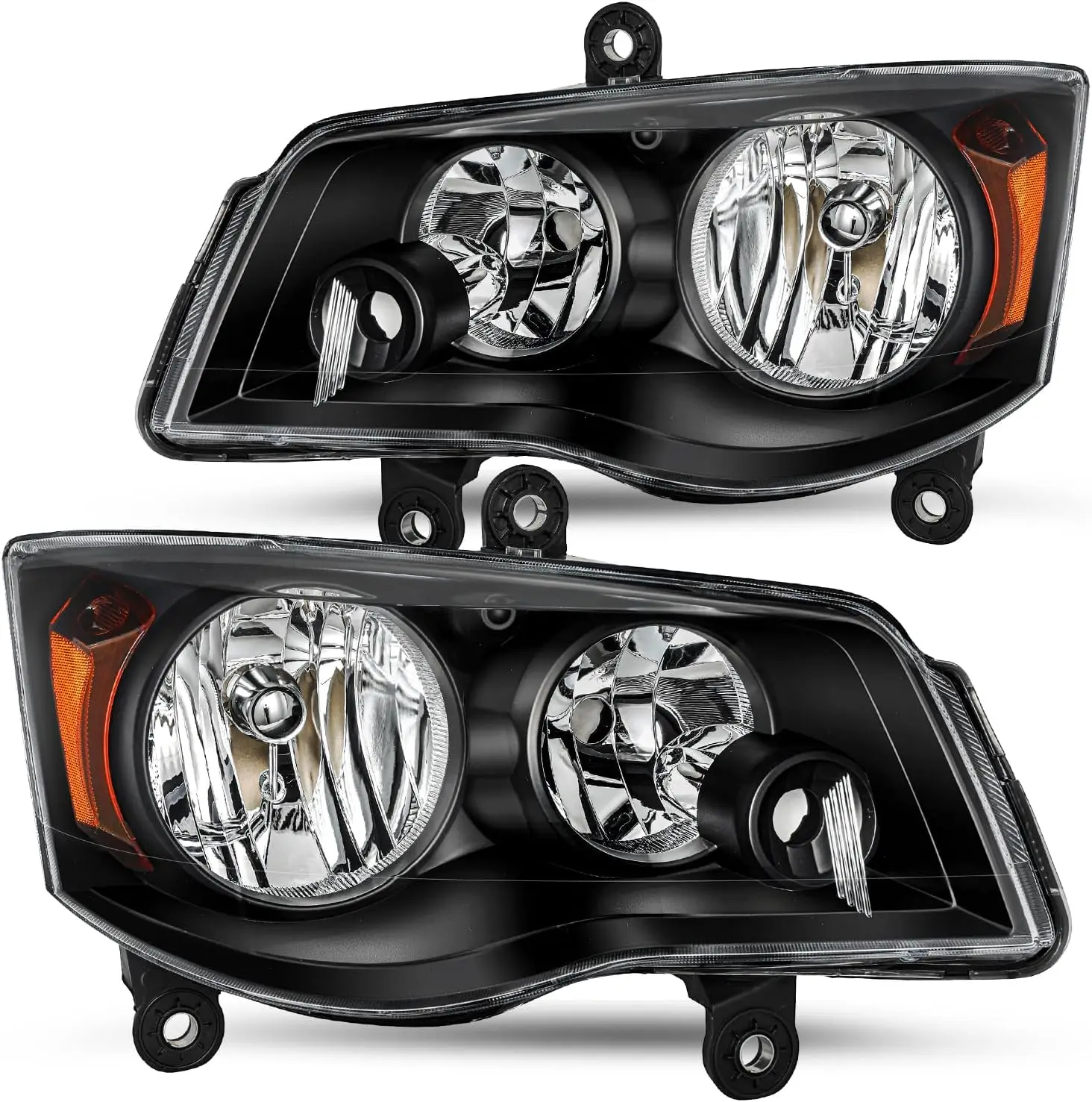 Halogen Headlight Assembly Replacement for 2008-2016 Chrysler Town & Country /2011-2020 Dodge Grand Caravan Headlamp Black Housi
Halogen Headlight Assembly Replacement for 2008-2016 Chrysler Town & Country /2011-2020 Dodge Grand Caravan Headlamp Black Housi