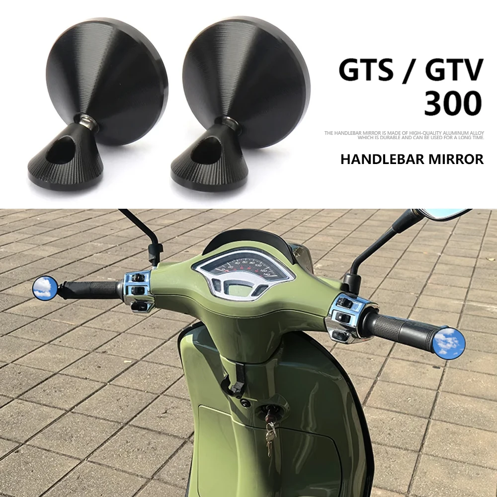New For Vespa GTS 300 GTS300 GTV 300 GTV300 Handlebar End Mirror Side Rotation Motorcycle Accessories Aluminium Black Silver
New For Vespa GTS 300 GTS300 GTV 300 GTV300 Handlebar End Mirror Side Rotation Motorcycle Accessories Aluminium Black Silver