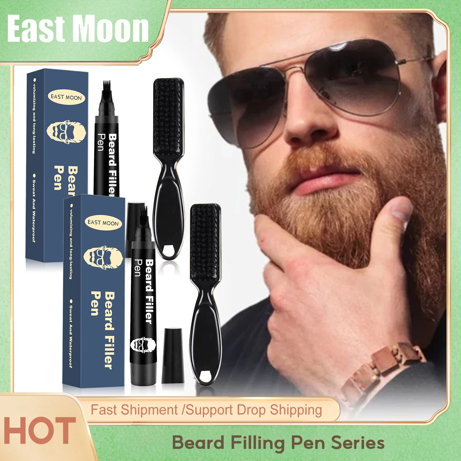 Beard Filling Pen Series Waterproof Non Irritating Lasting Repair Daily Dyeing Keep Shaping Portable Man Moustache Coloring Pens
Beard Filling Pen Series Waterproof Non Irritating Lasting Repair Daily Dyeing Keep Shaping Portable Man Moustache Coloring Pens