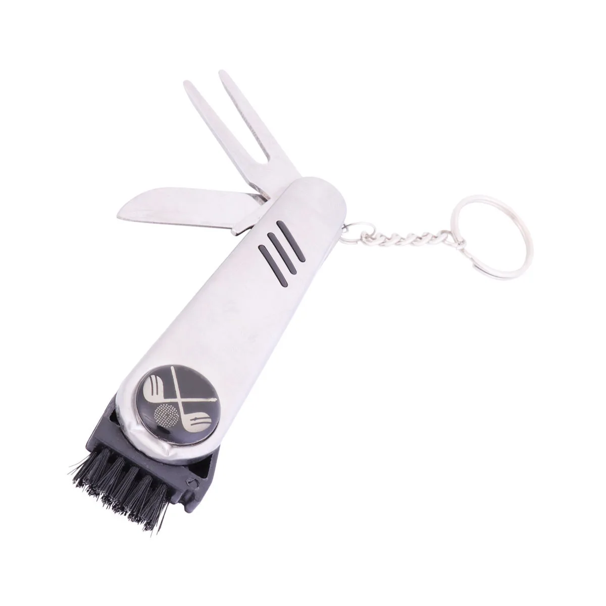 6 in 1 Golf Multi Purpose Tool Portable Accessory Compact Keychain Repairing Cleaning Gadgets Golf Equipment Trainers
6 in 1 Golf Multi Purpose Tool Portable Accessory Compact Keychain Repairing Cleaning Gadgets Golf Equipment Trainers