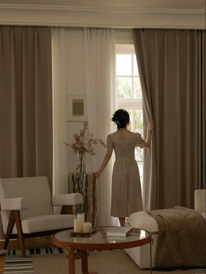 New Modern Curtains for Living Dining Room Bedroom Simple French Cream Cookie Cotton Jacquard Thickened Blackout Curtain Simple
New Modern Curtains for Living Dining Room Bedroom Simple French Cream Cookie Cotton Jacquard Thickened Blackout Curtain Simple