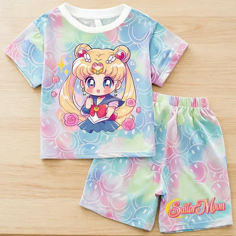 Sailor Mooned Children Smiley Face T Shirt Set Cartoon Character Print Short Two Piece Suit Girls Cartoon Summer Casual Clothing
Sailor Mooned Children Smiley Face T Shirt Set Cartoon Character Print Short Two Piece Suit Girls Cartoon Summer Casual Clothing