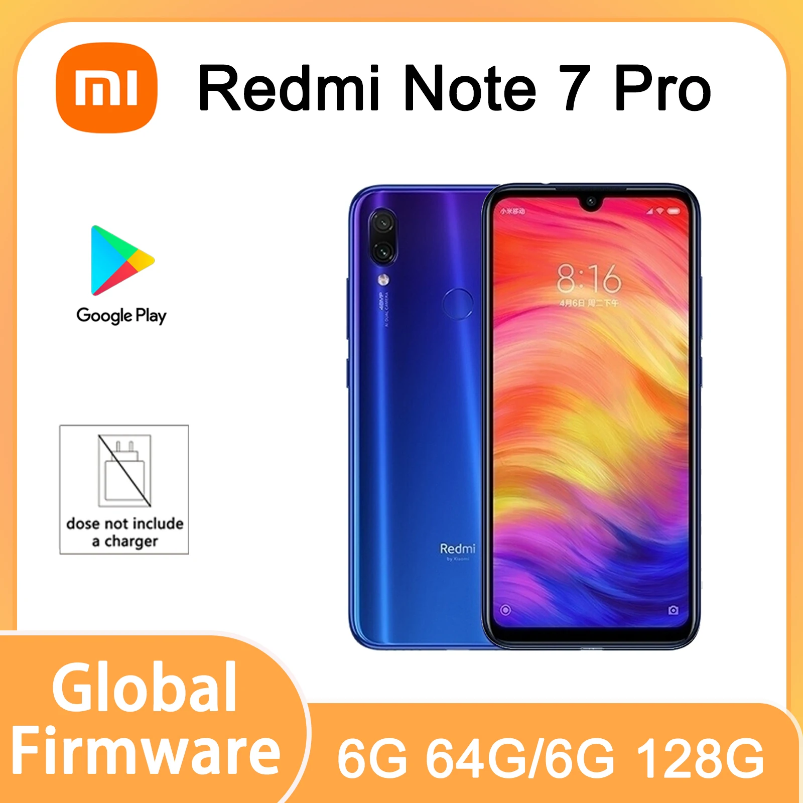 Smartphone Global firmware Xiaomi Redmi Note 7 Pro Celular 6G 128G Message free adapter EU.UK. US, AU used phones no charger
Smartphone Global firmware Xiaomi Redmi Note 7 Pro Celular 6G 128G Message free adapter EU.UK. US, AU used phones no charger
