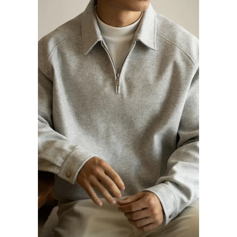 American Style Zipper Collar Long Sleeve Men's Sweatshirt Shirt Half Open Business Casual Fashion Standard Fit Cotton Po...
American Style Zipper Collar Long Sleeve Men's Sweatshirt Shirt Half Open Business Casual Fashion Standard Fit Cotton Po...