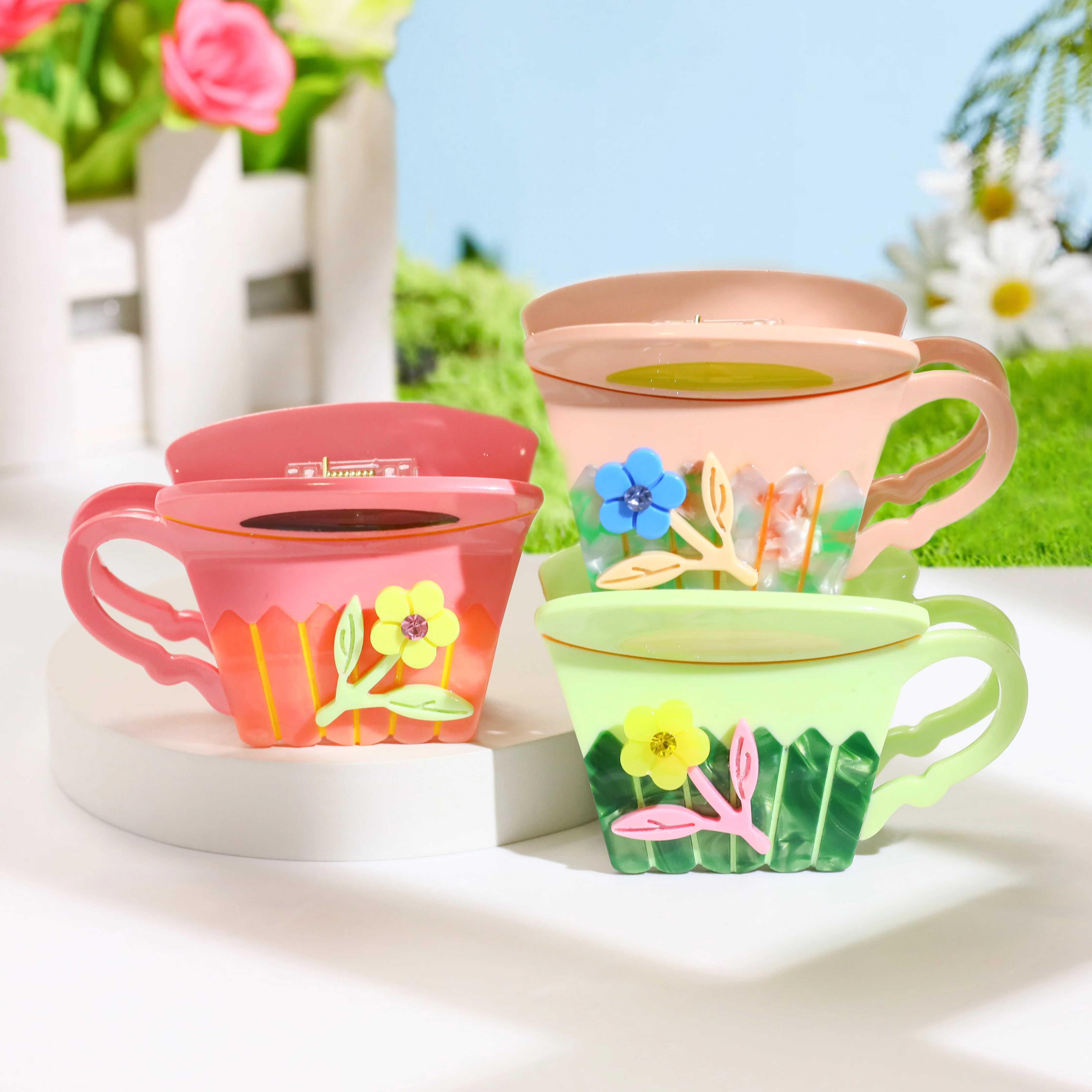 DuoShang New Style Flower Tea Cup Acetate Hair Claw Light Luxury Eco-friendly Claw Clip Hair Clip for Women Hair Accessories
DuoShang New Style Flower Tea Cup Acetate Hair Claw Light Luxury Eco-friendly Claw Clip Hair Clip for Women Hair Accessories