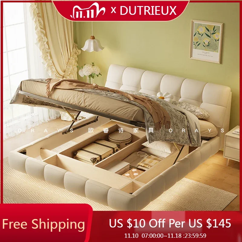 Storage Modern Bed Bedroom Luxury Multifunctional Cheap Princess Sleeping Bed Space Saving Letto Matrimoniale Trendy Furniture
Storage Modern Bed Bedroom Luxury Multifunctional Cheap Princess Sleeping Bed Space Saving Letto Matrimoniale Trendy Furniture