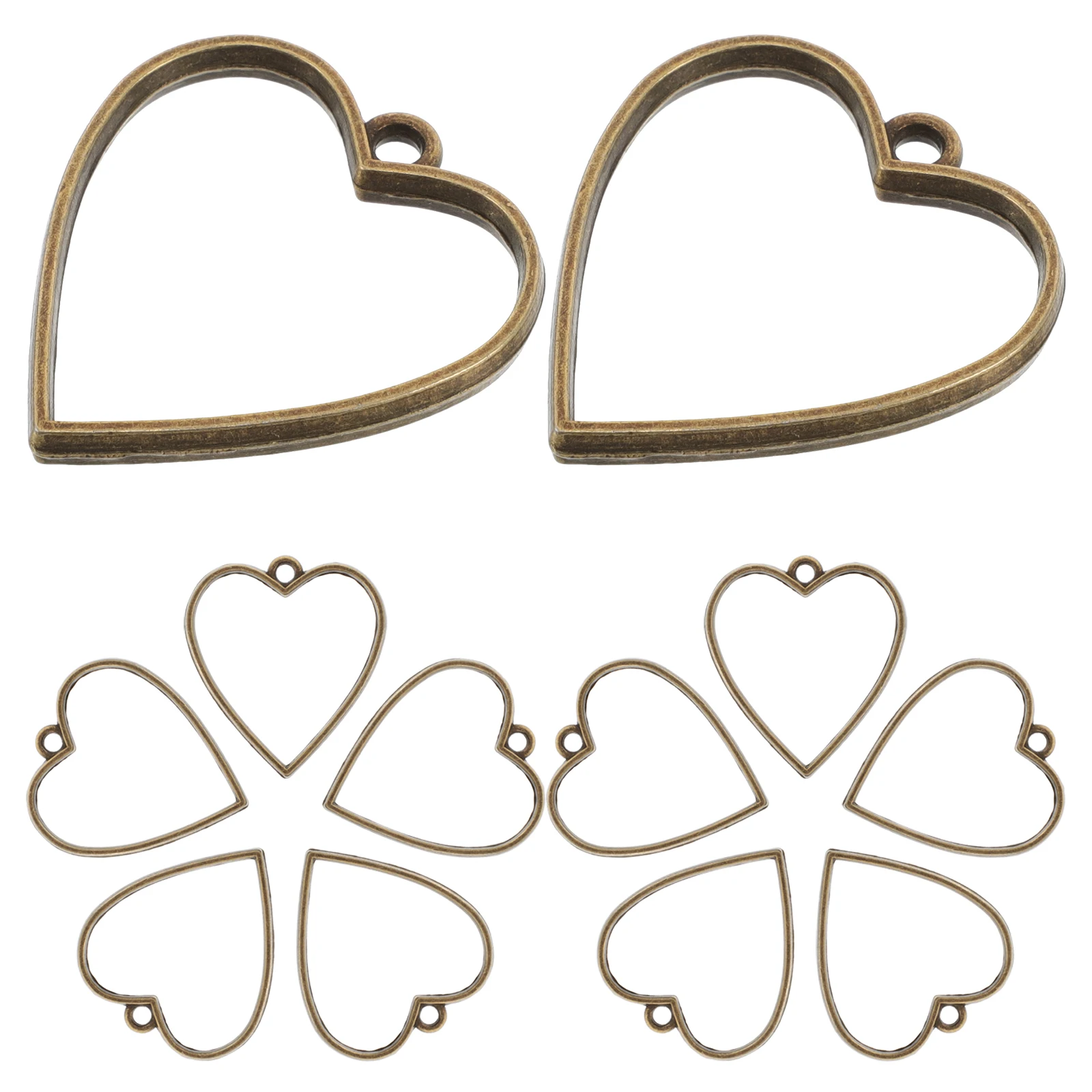 20 Pcs Heart Pendant Border Earring Embellishments Heart-shaped Coffee DIY Craft Supplies
20 Pcs Heart Pendant Border Earring Embellishments Heart-shaped Coffee DIY Craft Supplies