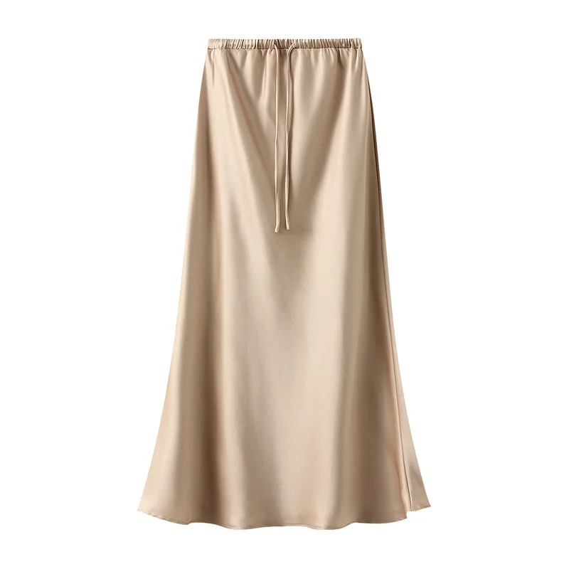 Champagne Long Skirts For Women Elegant 2025 Luxury Satin Skirt Long Beige A Line Tie Up Army Green Maxi Skirts For Women Autumn
Champagne Long Skirts For Women Elegant 2025 Luxury Satin Skirt Long Beige A Line Tie Up Army Green Maxi Skirts For Women Autumn