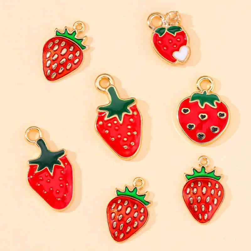 20Pcs/Lot Enamel Fruit Charms for Strawberry Earrings Pendants Bracelet Necklaces Handmade DIY Fashion Jewelry Making Wholesale
20Pcs/Lot Enamel Fruit Charms for Strawberry Earrings Pendants Bracelet Necklaces Handmade DIY Fashion Jewelry Making Wholesale