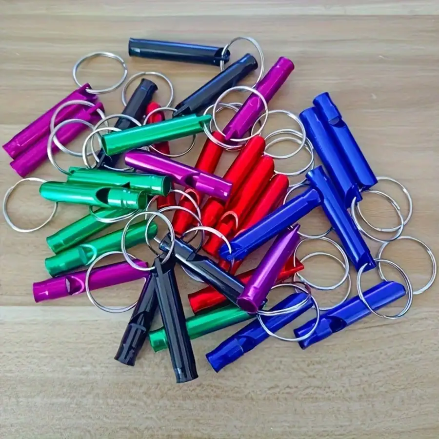 5pcs Aluminum Emergency Whistles With Keychains Loud Durable Lightweight Suitable For Hiking Camping Outdoor Sports Teachers Dog Training Perfect For Outdoor Activities Assorted Colors Survival Gear
5pcs Aluminum Emergency Whistles With Keychains Loud Durable Lightweight Suitable For Hiking Camping Outdoor Sports Teachers Dog Training Perfect For Outdoor Activities Assorted Colors Survival Gear