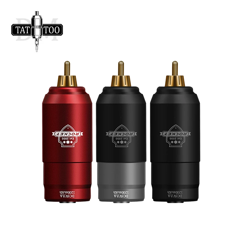 Rechargeable Wireless Tattoo Power Supply RCA Connector 1200mAh Mini Rocket Tattoo Supplies for rotary Tattoo Machine
Rechargeable Wireless Tattoo Power Supply RCA Connector 1200mAh Mini Rocket Tattoo Supplies for rotary Tattoo Machine