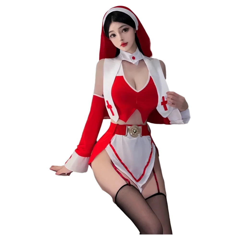 Women's cosplay nun underwear mischievous anime maid high slit sexy dress
Women's cosplay nun underwear mischievous anime maid high slit sexy dress
