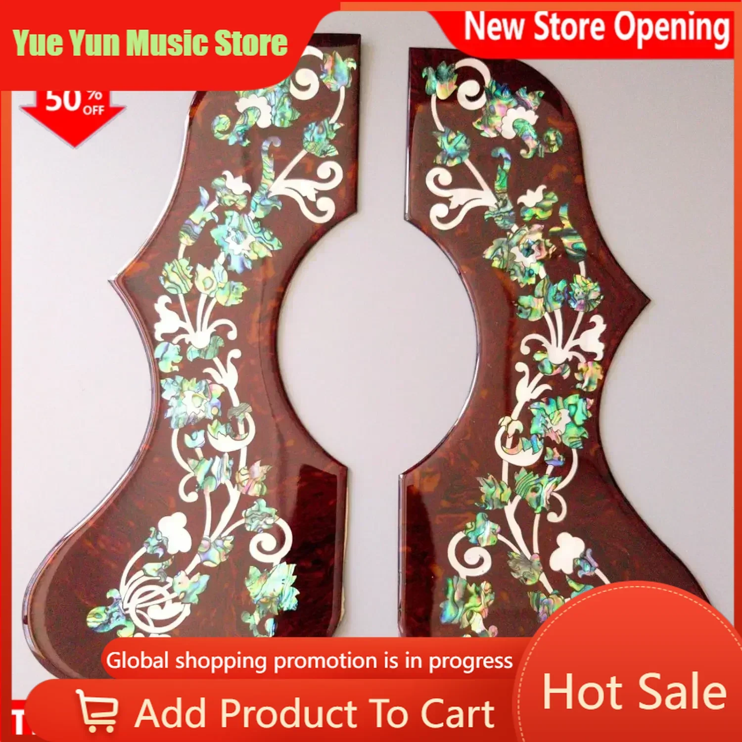 Acoustic Guitar Pickguard Set Left & Right Self-Adhesive 2mm Thickness Scratch Plate for J200 SJ200 Guitars
Acoustic Guitar Pickguard Set Left & Right Self-Adhesive 2mm Thickness Scratch Plate for J200 SJ200 Guitars