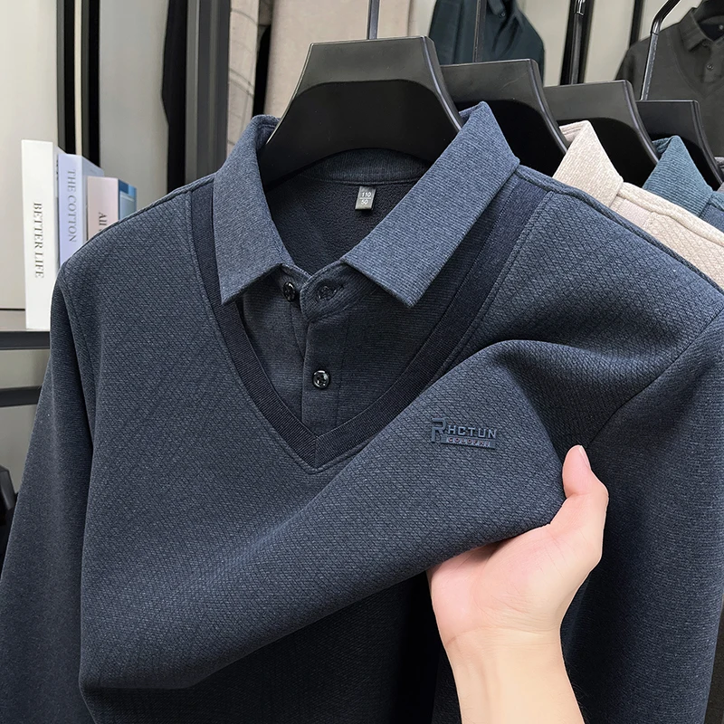 Personality fake two-piece luxury brand men's sweaters high-quality business casual lapel pullover fashion letter embossed top
Personality fake two-piece luxury brand men's sweaters high-quality business casual lapel pullover fashion letter embossed top