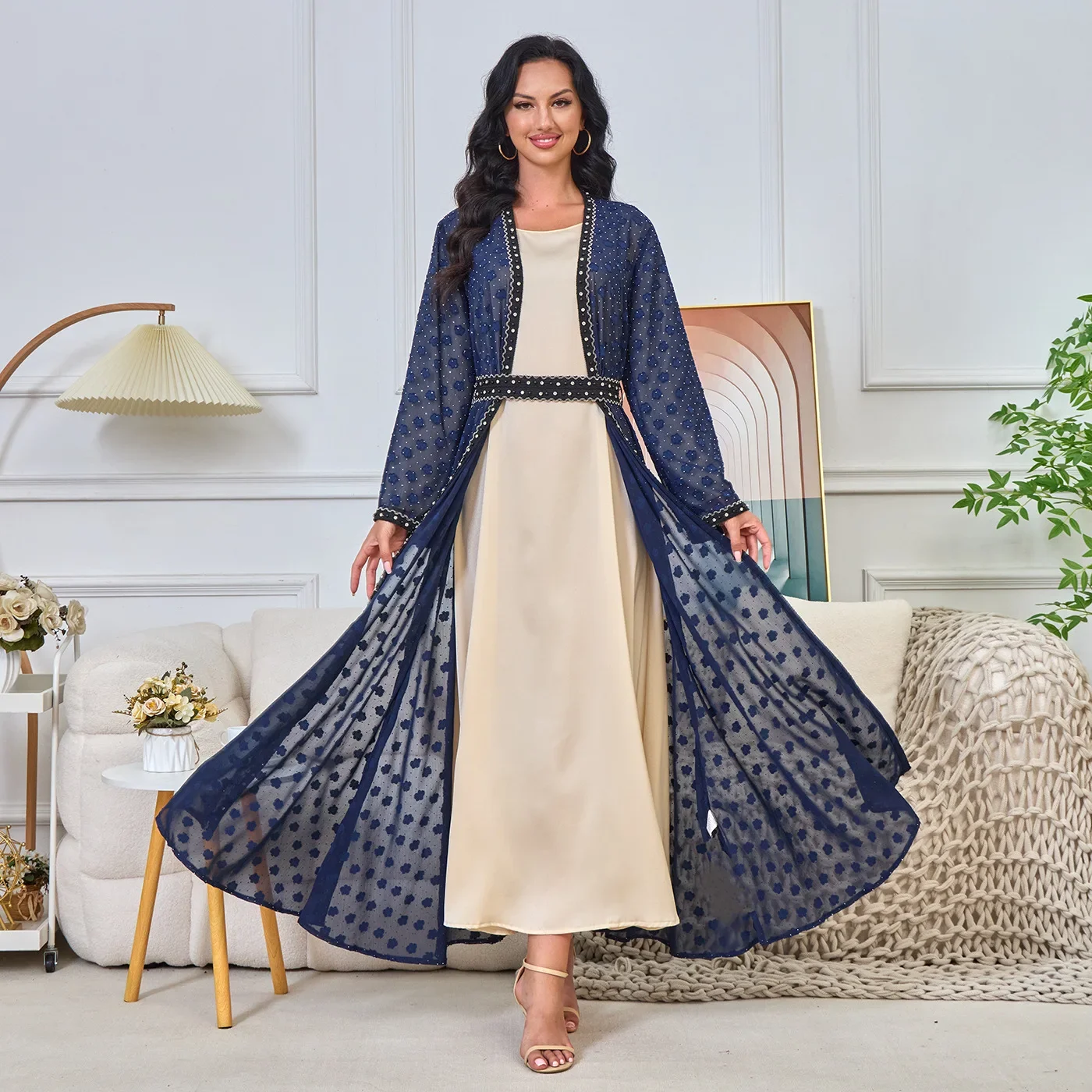 UNI Fashion Ramadan 2-piece Set Muslim Women Abaya Evening Dress Dubai Abayas Islam Robe Djellaba Kaftan Caftan Ramadan Vestidos
UNI Fashion Ramadan 2-piece Set Muslim Women Abaya Evening Dress Dubai Abayas Islam Robe Djellaba Kaftan Caftan Ramadan Vestidos