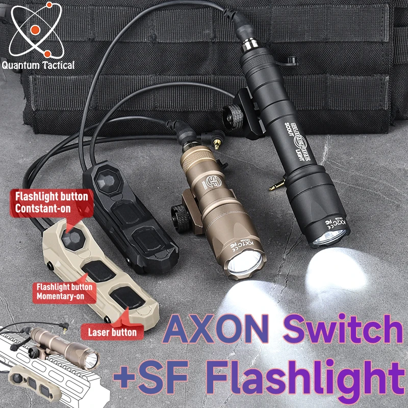 Airsoft Surefir M300A M600C Flashlight White LED Spotlight AXON Three Key Dual Function Pressure Switch SF/2.5 Plug For20MM Rail
Airsoft Surefir M300A M600C Flashlight White LED Spotlight AXON Three Key Dual Function Pressure Switch SF/2.5 Plug For20MM Rail