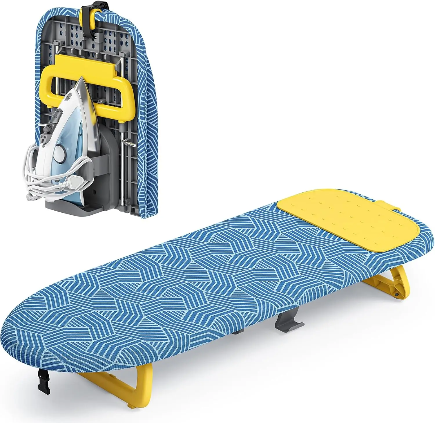 Compact Foldable Ironing Board with Iron Holder, Portable Mini Board for Travel & Dorm, Blue 12x32
Compact Foldable Ironing Board with Iron Holder, Portable Mini Board for Travel & Dorm, Blue 12x32