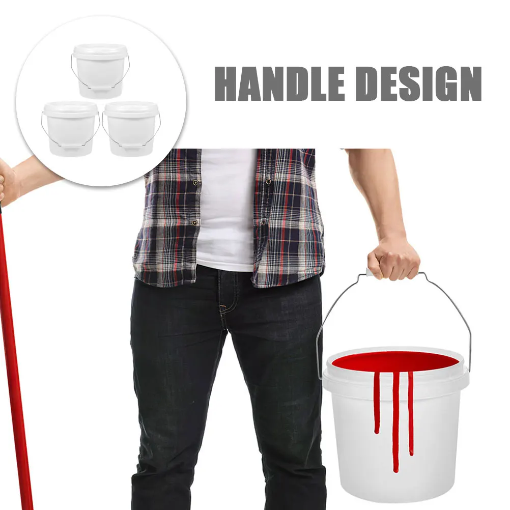 3pcs White PP Iron Handle 4L Paint Buckets with Lid for Storage Containers Round Bucket Empty Pigment Packaging
3pcs White PP Iron Handle 4L Paint Buckets with Lid for Storage Containers Round Bucket Empty Pigment Packaging