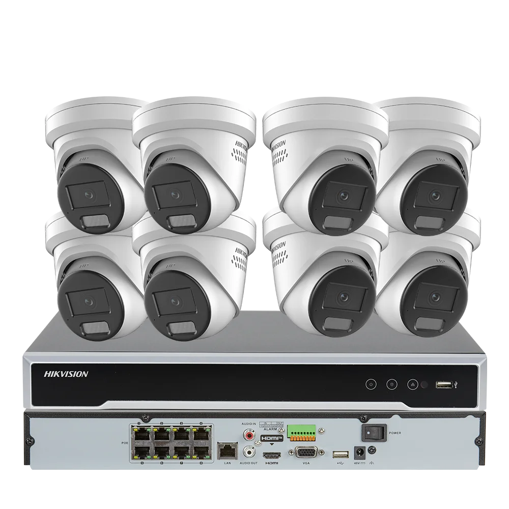 Hikvision 8ch 8POE NVR 8MP Colorvu IP Camera Security Camera System Acusense Two Way Talk CCTV Kit Audio Alarm H.265+ IP67 APP
Hikvision 8ch 8POE NVR 8MP Colorvu IP Camera Security Camera System Acusense Two Way Talk CCTV Kit Audio Alarm H.265+ IP67 APP