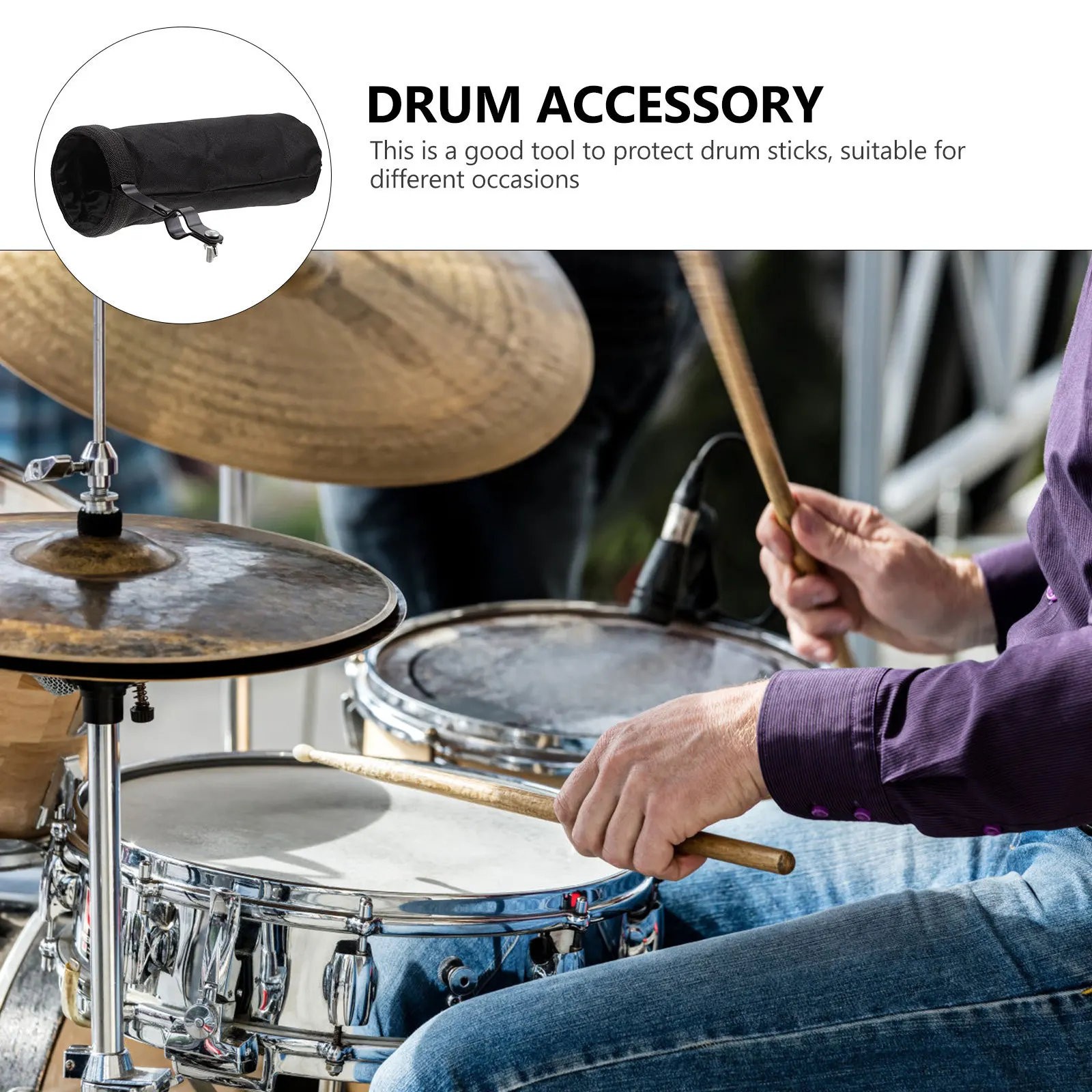 Drumstick Barrel Black Durable Oxford Cloth Steel Drum Stick Holder Large Capacity Storage Protective Accessory
Drumstick Barrel Black Durable Oxford Cloth Steel Drum Stick Holder Large Capacity Storage Protective Accessory