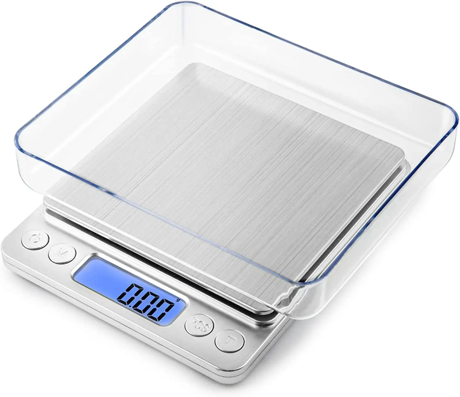 Digital Food Scale 500g/0.01g, Stainless Steel with 2 Trays, Auto Off, Tare, LCD Display for Cooking Baking Coffee Dieting Jewelry
Digital Food Scale 500g/0.01g, Stainless Steel with 2 Trays, Auto Off, Tare, LCD Display for Cooking Baking Coffee Dieting Jewelry