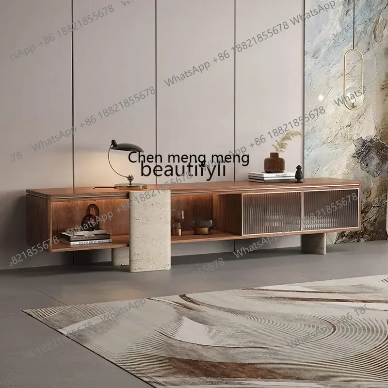 Walnut TV Cabinet High Nordic Light Luxury Marble TV Cabinet Living Room Home
Walnut TV Cabinet High Nordic Light Luxury Marble TV Cabinet Living Room Home