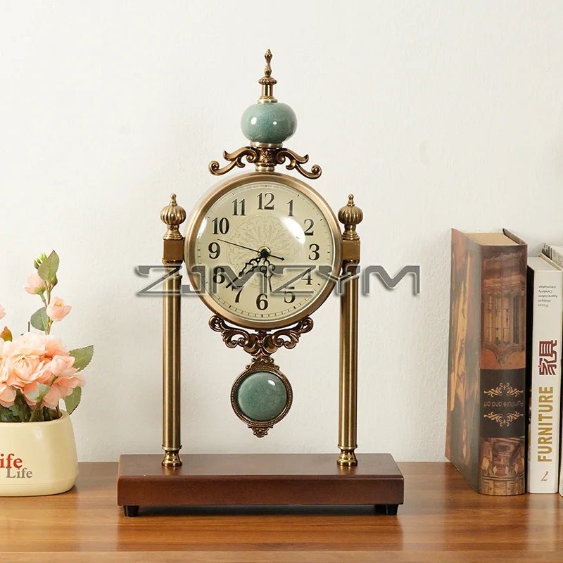 Creative Table Clock Ornaments European Style Light Luxury Swing Table Clock Ornament For the Living Room
Creative Table Clock Ornaments European Style Light Luxury Swing Table Clock Ornament For the Living Room