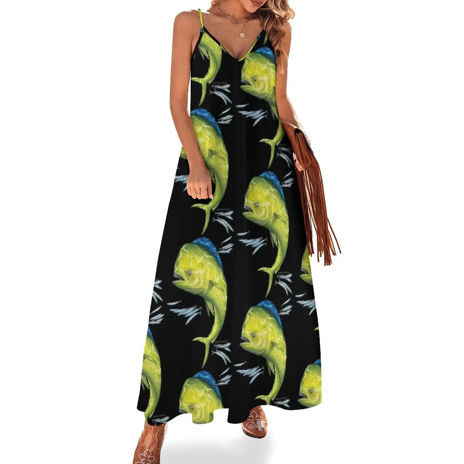 Mahi Mahi and baitfish Sleeveless Dress dress party night dress for women woman wedding guest 2024
Mahi Mahi and baitfish Sleeveless Dress dress party night dress for women woman wedding guest 2024