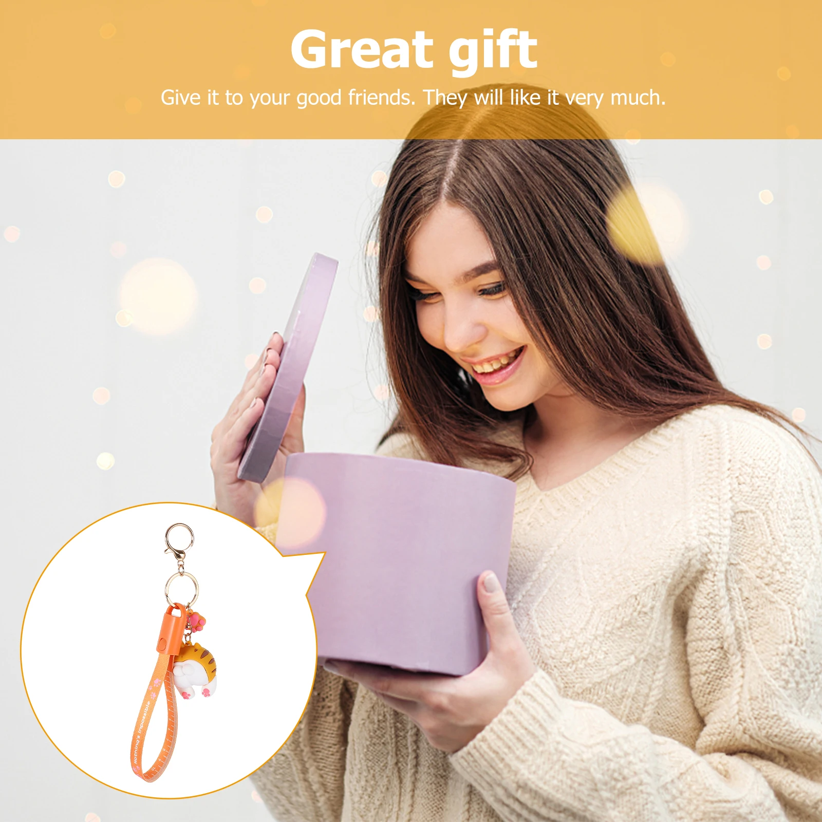 Cartoon Keychain Data Cable Dual-Use Type-C Charging Cord Durable Multipurpose Phone Line Simple Design For Decoration Use
Cartoon Keychain Data Cable Dual-Use Type-C Charging Cord Durable Multipurpose Phone Line Simple Design For Decoration Use