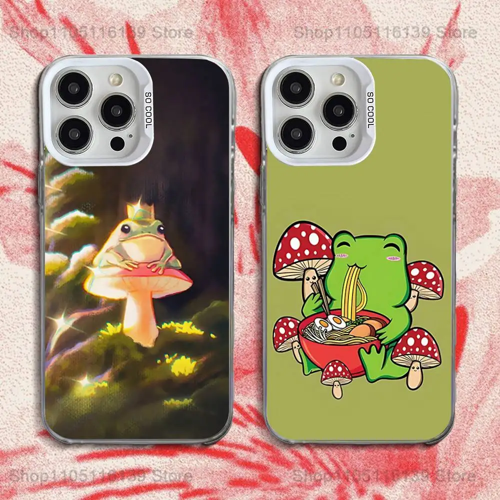 Mint Green The Frog Mushroom Phone Case For iPhone 16,15,14,13,12,11,Pro,XS,Max,Plus,Mini,SE White Candy Matte Shockproof Cover 
Mint Green The Frog Mushroom Phone Case For iPhone 16,15,14,13,12,11,Pro,XS,Max,Plus,Mini,SE White Candy Matte Shockproof Cover