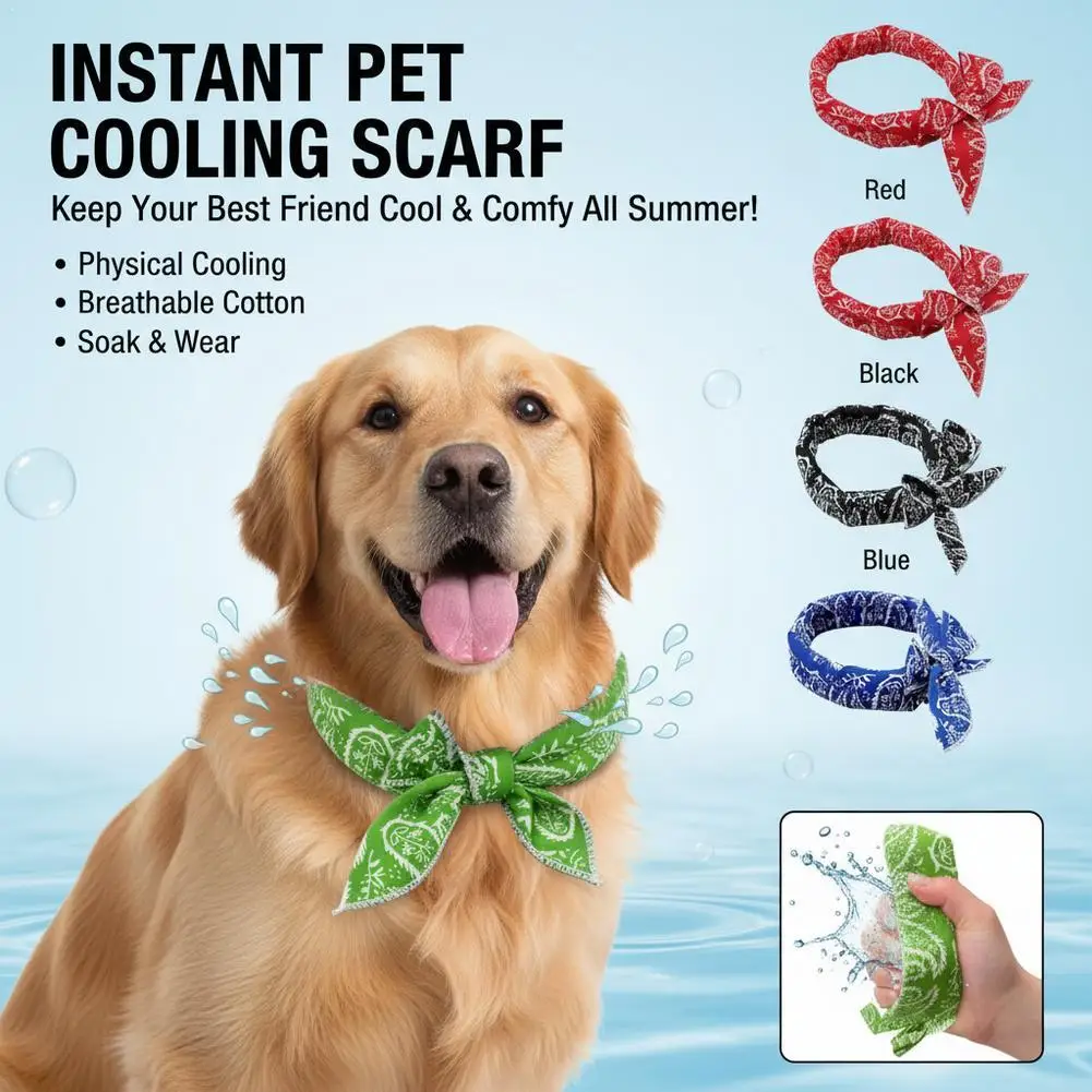 D9 Pet Cooling Ice Scarf Cool Ice Towel Heatstroke Dog Cat Ice Collar Adjustable Cat Collar Bib prevent heat stroke Dog Supplies
D9 Pet Cooling Ice Scarf Cool Ice Towel Heatstroke Dog Cat Ice Collar Adjustable Cat Collar Bib prevent heat stroke Dog Supplies