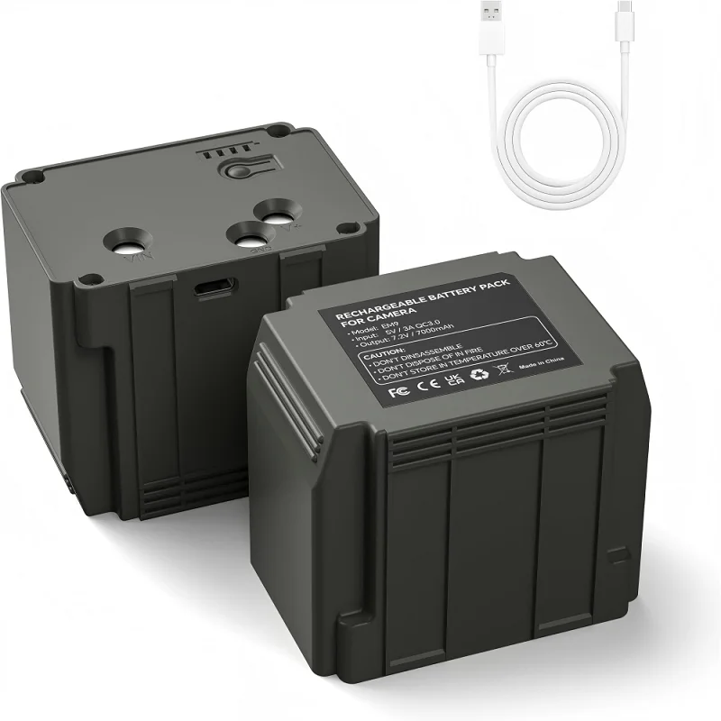 Compatible with Defend Cellular Security Camera Rechargeable High Capacity Battery 2-pack. Lithium Battery EM9
Compatible with Defend Cellular Security Camera Rechargeable High Capacity Battery 2-pack. Lithium Battery EM9