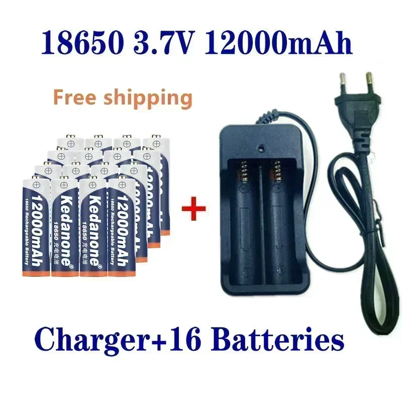 WE 18650 Battery Rechargeable Battery 3.7V 18650 12000mAh Capacity Li-ion Rechargeable Battery For Flashlight Torch Battery+Char
WE 18650 Battery Rechargeable Battery 3.7V 18650 12000mAh Capacity Li-ion Rechargeable Battery For Flashlight Torch Battery+Char