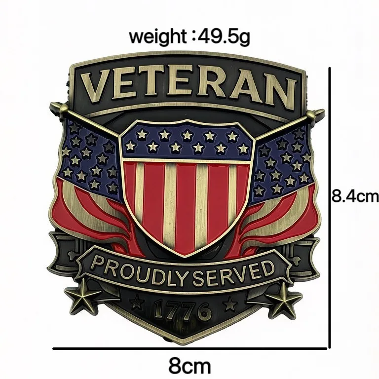 U.S. Military Veteran Badge Car Sticker 3D Three-Dimensional U.S. 1776 Commemorative Medal Metal Sticker
U.S. Military Veteran Badge Car Sticker 3D Three-Dimensional U.S. 1776 Commemorative Medal Metal Sticker