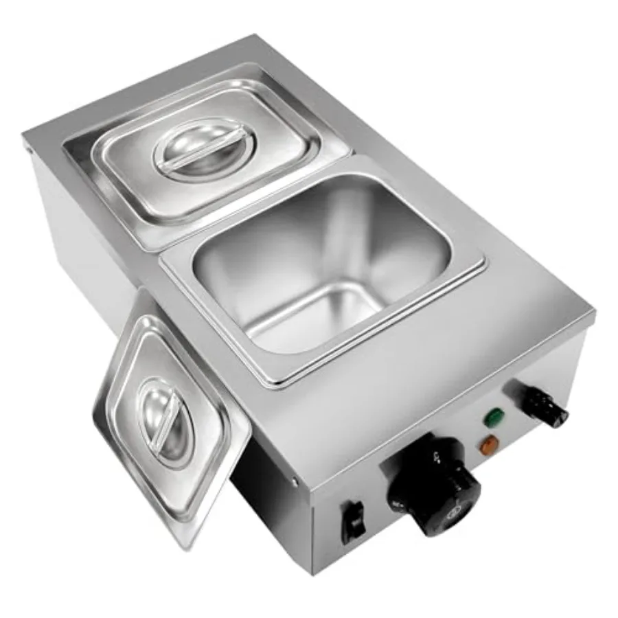 Takywep Stainless Steel Chocolate Melting Pot Electric Tempering Machine with Dual Tanks and Lids Temperature Control Food Warm
Takywep Stainless Steel Chocolate Melting Pot Electric Tempering Machine with Dual Tanks and Lids Temperature Control Food Warm