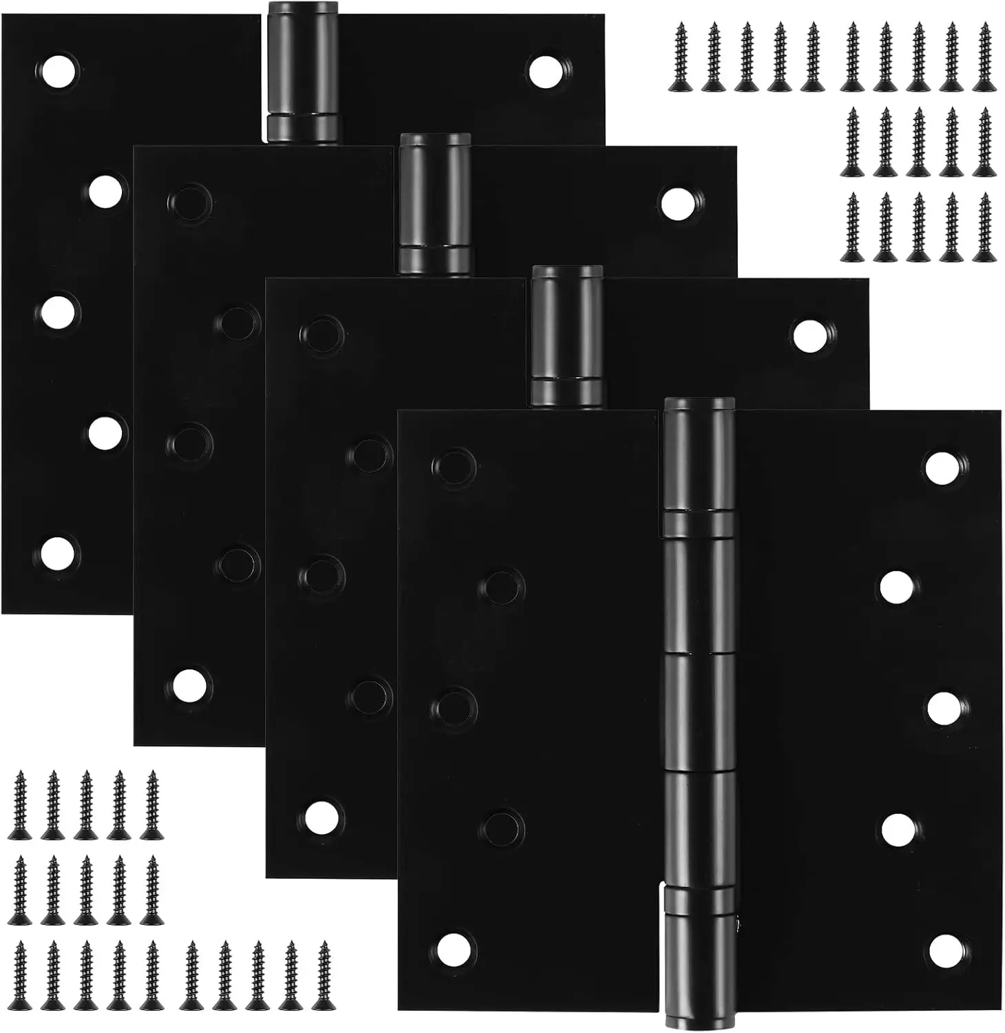 5" Heavy Duty Ball Bearing Door Hinges, Commercial Grade for Interior & Exterior Doors, 4 Pack - Black
5" Heavy Duty Ball Bearing Door Hinges, Commercial Grade for Interior & Exterior Doors, 4 Pack - Black
