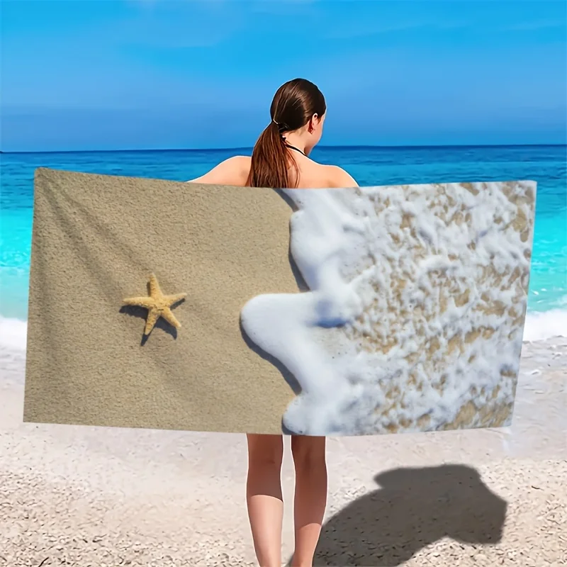 Starfish Waves Essential Beach Towel, Summer Theme Quick Dry Absorbent for Outdoor Travel Beach Camping Bathroom Vacation
Starfish Waves Essential Beach Towel, Summer Theme Quick Dry Absorbent for Outdoor Travel Beach Camping Bathroom Vacation