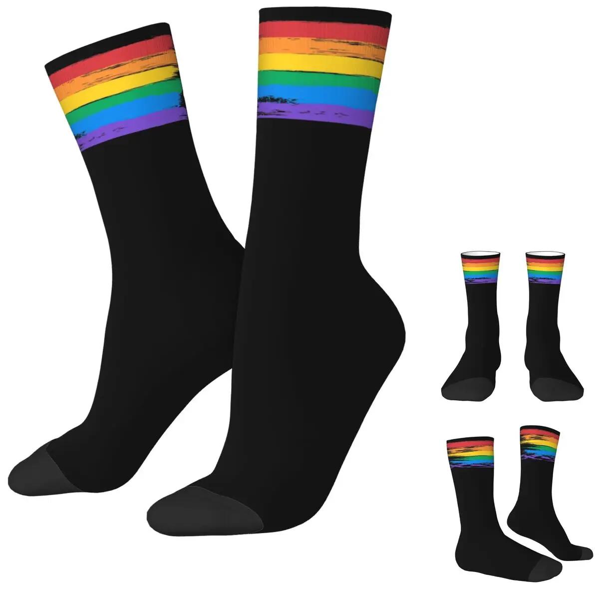 Autumn Winter Casual Unisex Pride Flag LGBT Socks LGBTQ Queer Lesbian Gay Bisexual Asexual Breathable Soccer Socks
Autumn Winter Casual Unisex Pride Flag LGBT Socks LGBTQ Queer Lesbian Gay Bisexual Asexual Breathable Soccer Socks