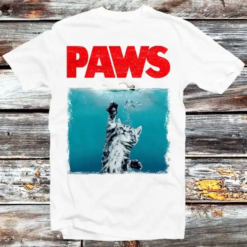 Paws Jaws Cat Fun T-Shirt Pet Lover Best Gift Funshirt Funny Kitten Kitty Katze Weiße Hai Top Tee B143
Paws Jaws Cat Fun T-Shirt Pet Lover Best Gift Funshirt Funny Kitten Kitty Katze Weiße Hai Top Tee B143