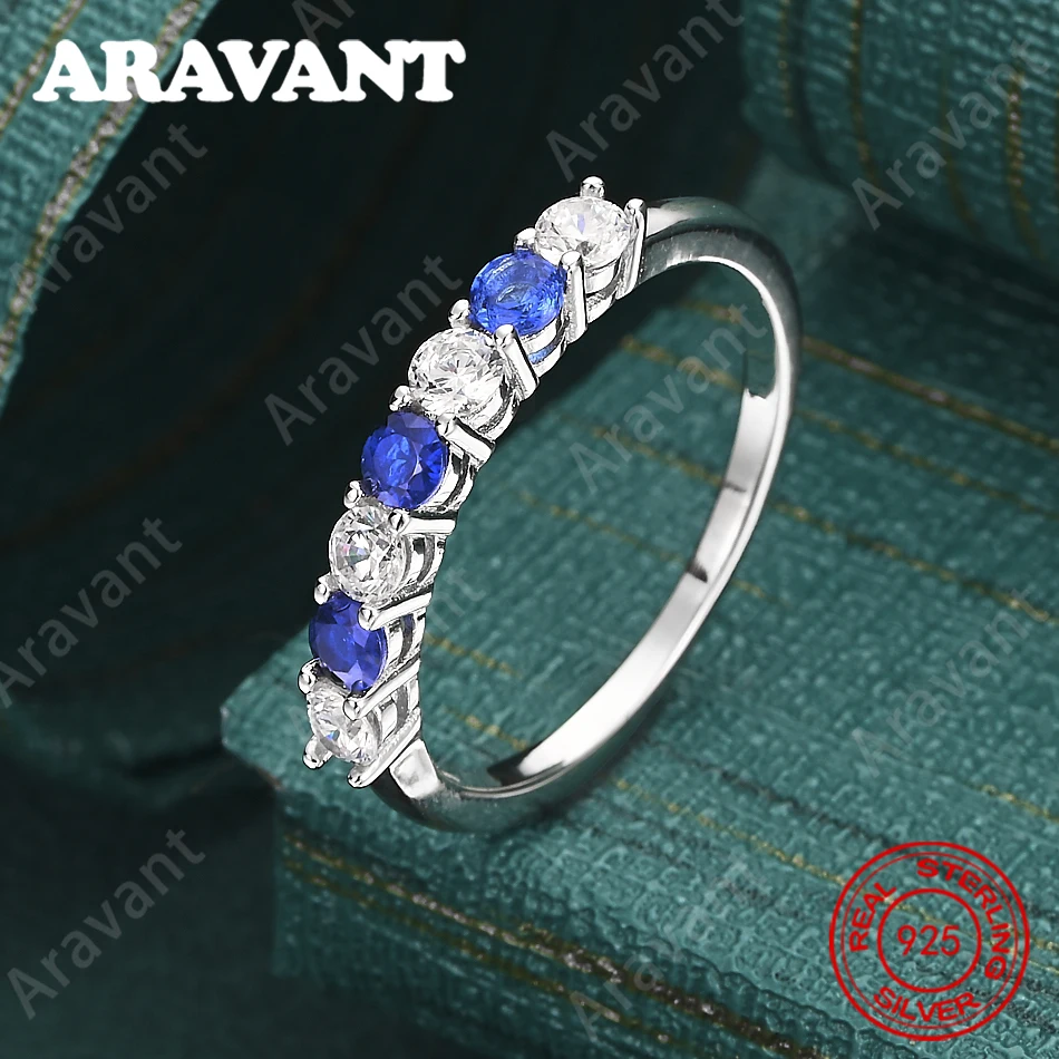 925 Sterling Silver Blue And White Scattered Diamond And Zirconia Ring For Women - Commuter Accessory, Christmas Gift Jewelry
925 Sterling Silver Blue And White Scattered Diamond And Zirconia Ring For Women - Commuter Accessory, Christmas Gift Jewelry
