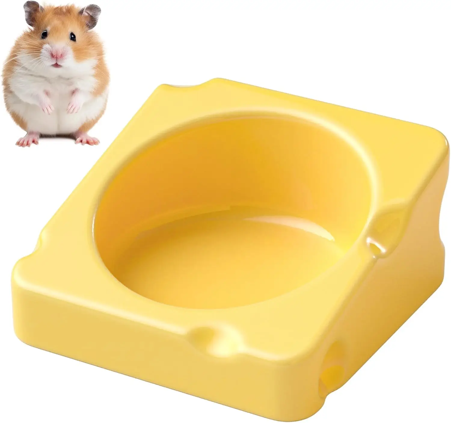 Hamster Food Bowl - Ceramic Guinea Pig Bowl Chew-Proof Small Pet Anti-Turning Food & Water Feeding Dish for Rabbit, Ger
Hamster Food Bowl - Ceramic Guinea Pig Bowl Chew-Proof Small Pet Anti-Turning Food & Water Feeding Dish for Rabbit, Ger
