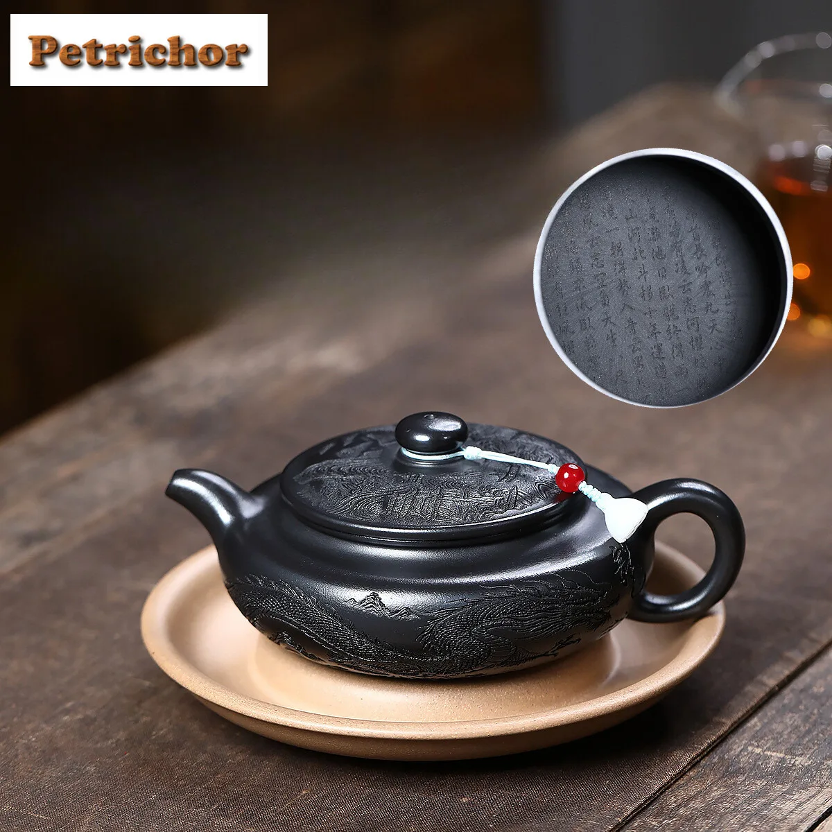 300ml Yixing Purple Clay Teapots Handmade Flat Abdomen Dragon Pot Raw Ore Stone Yellow Mud Tea Brewing Kettle Zisha Tea Set Gift
300ml Yixing Purple Clay Teapots Handmade Flat Abdomen Dragon Pot Raw Ore Stone Yellow Mud Tea Brewing Kettle Zisha Tea Set Gift