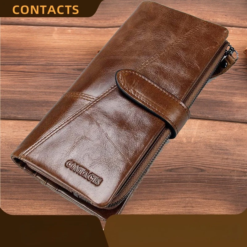 Повседневный модный длинный кожаный мужской кошелек с пряжкой, тройная сумка с нулевым кошельком, сумка для карт
Повседневный модный длинный кожаный мужской кошелек с пряжкой, тройная сумка с нулевым кошельком, сумка для карт