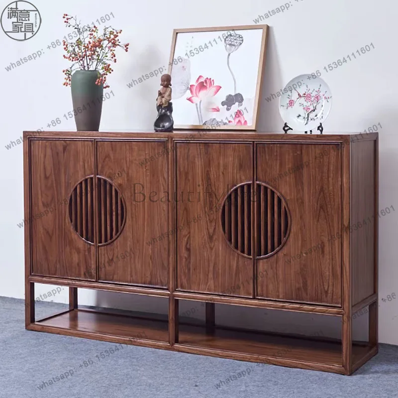 Old elm walnut color new Chinese side cabinet porch partition locker
Old elm walnut color new Chinese side cabinet porch partition locker